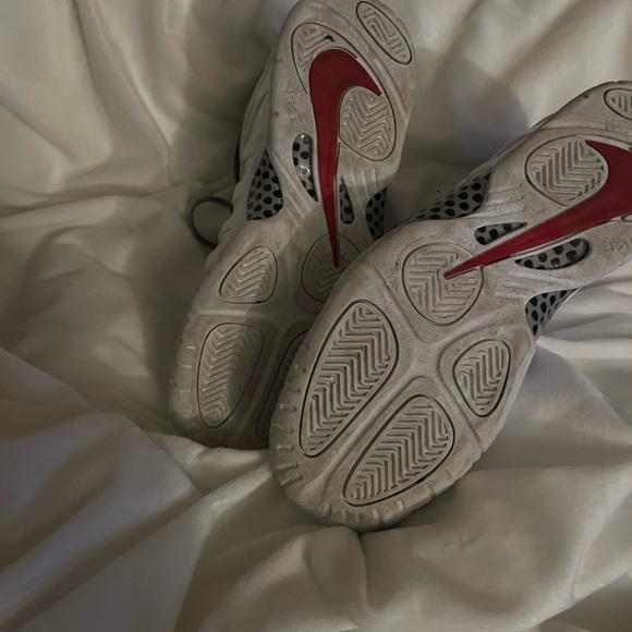 Nike Air Foamposite Pro Chrome White Black Varsity Red - Picture 3 of 3